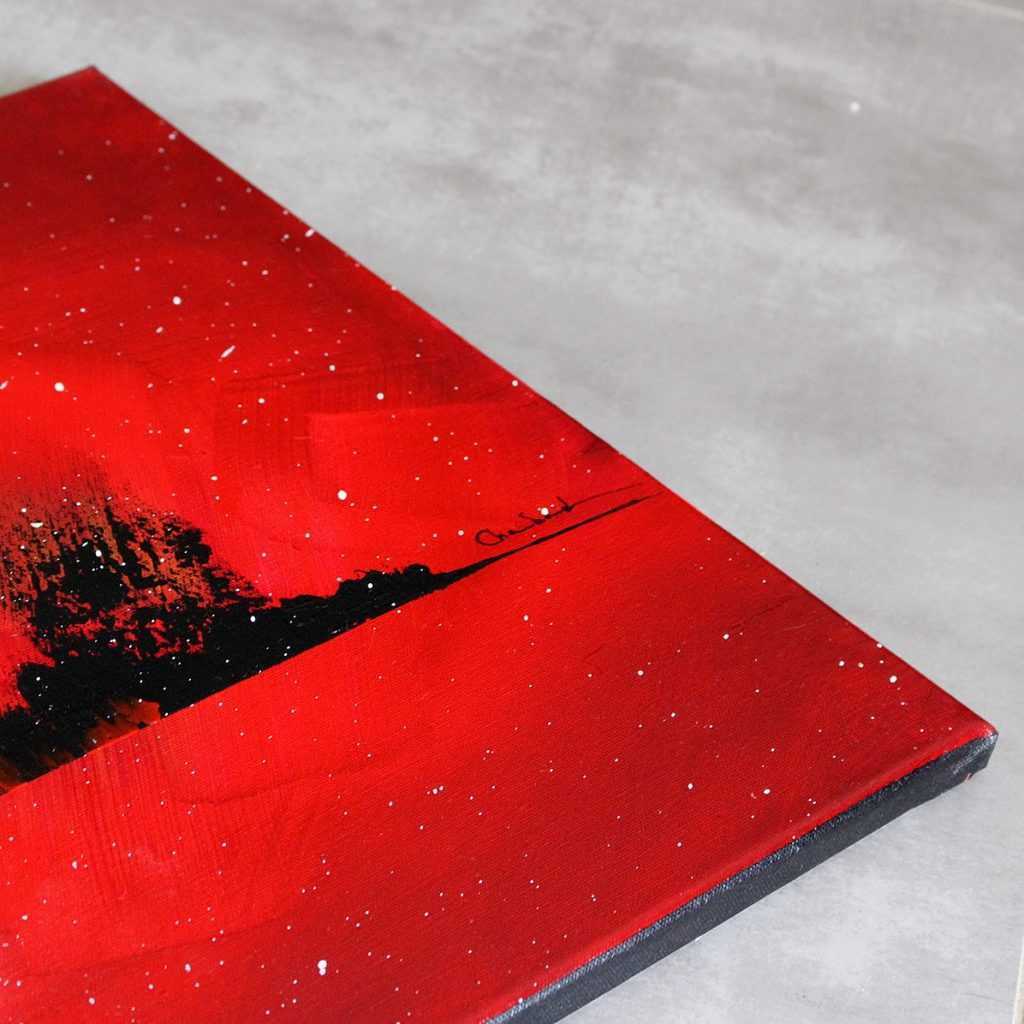 Tableau ville rouge skyline