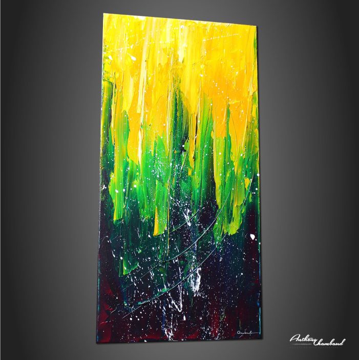 Peinture abstraite au couteau