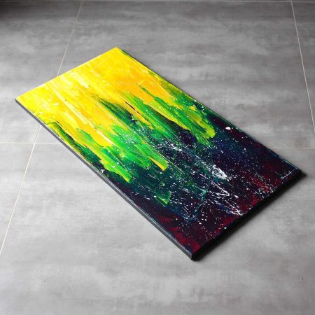 Peinture abstraite au couteau