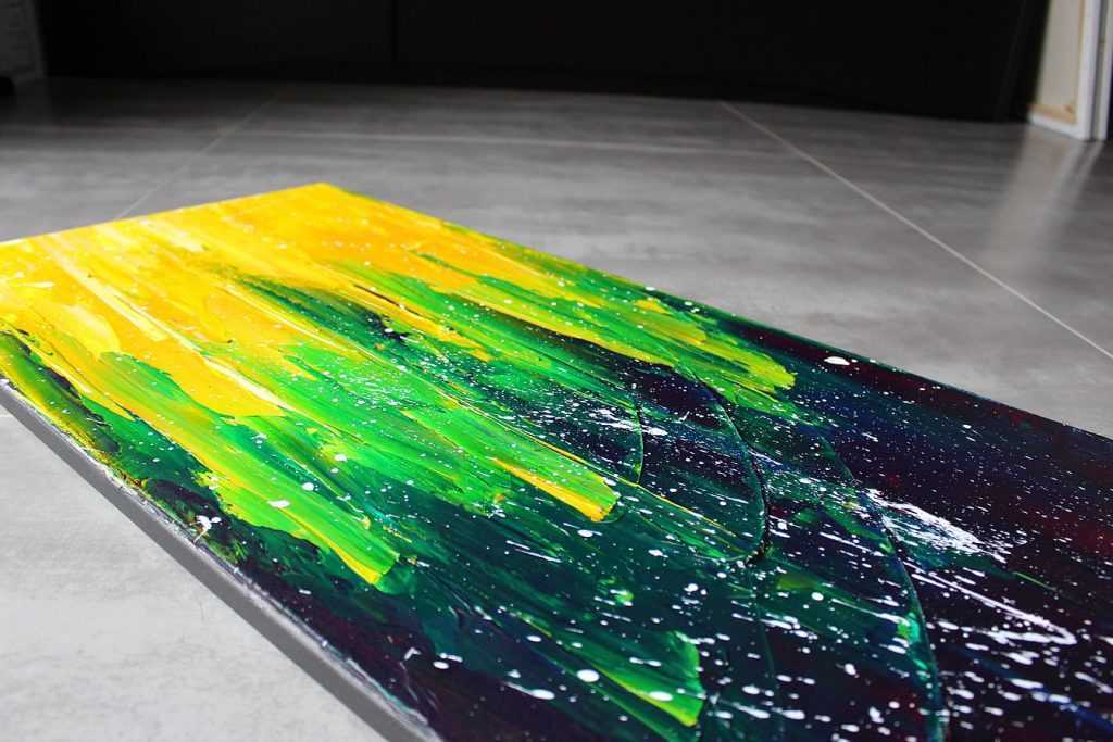 Peinture abstraite au couteau