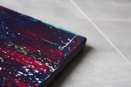Peinture abstraite au couteau