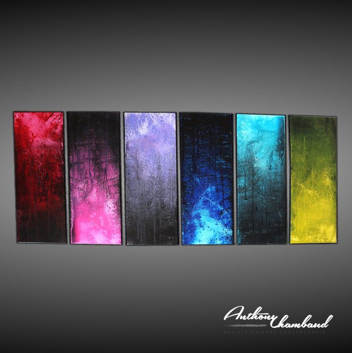 Grand tableau deco artiste peintre abstrait