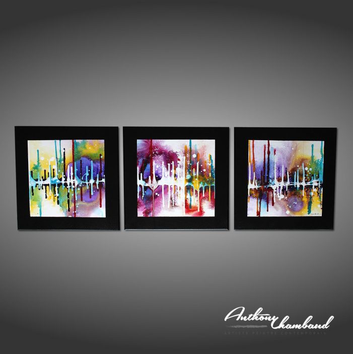 Tableau abstrait coloré