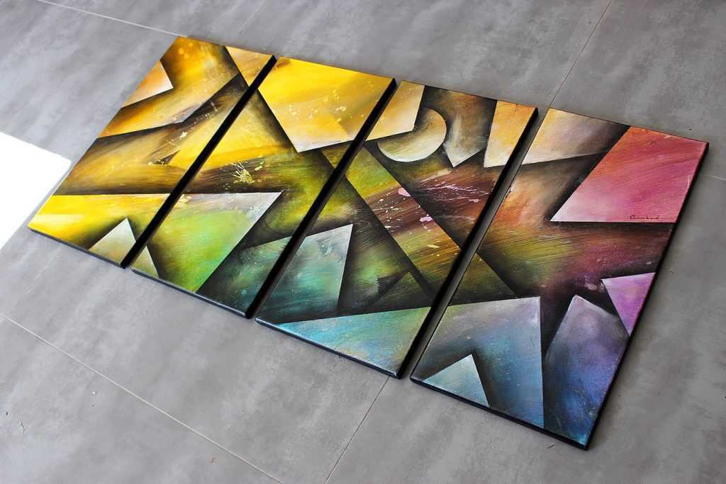tableau grand format très coloré