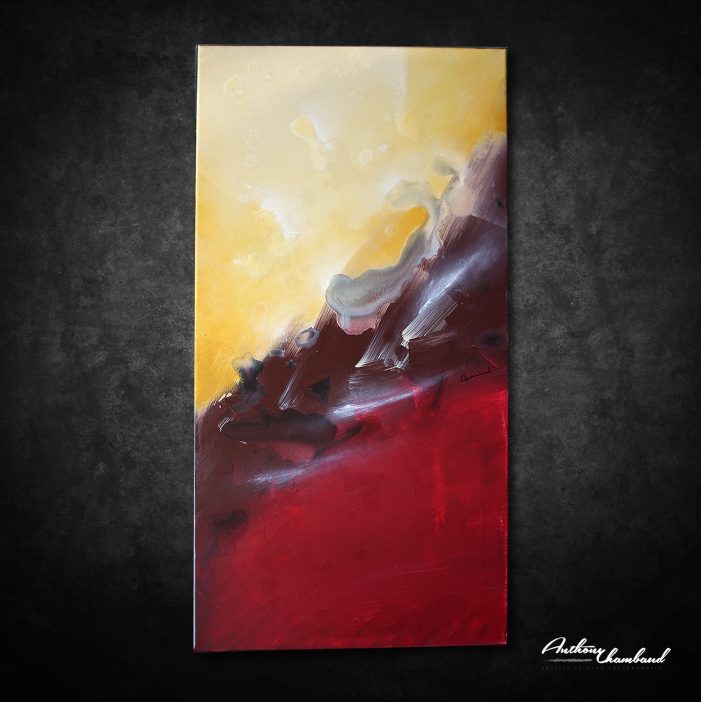 tableau rouge moderne