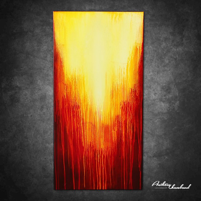Tableau rouge moderne