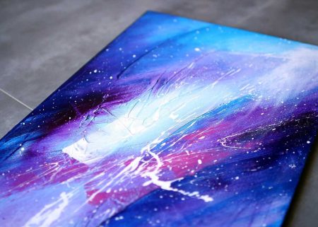 Tableau violet et bleu Ajatu