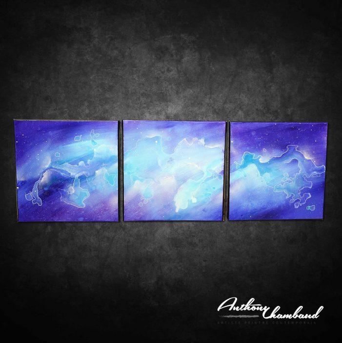 Tableau violet bleu