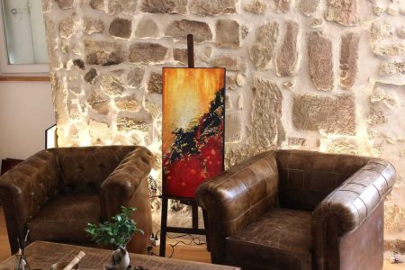 tableau moderne rouge