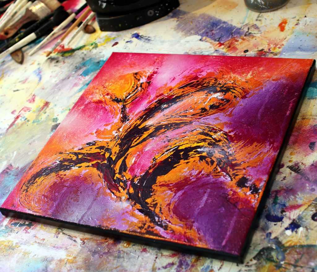 Tableau abstrait Sakushi 2