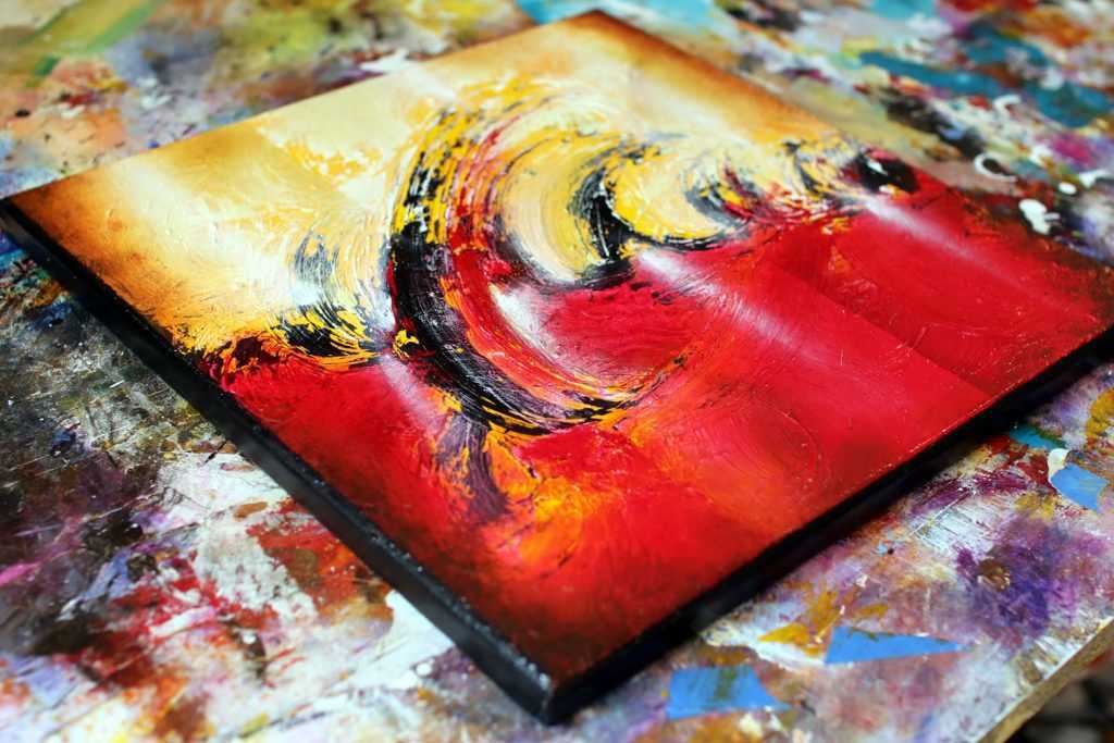 tableau rouge abstraite