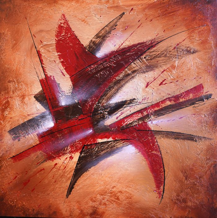 Tableau rouge Akashy 2