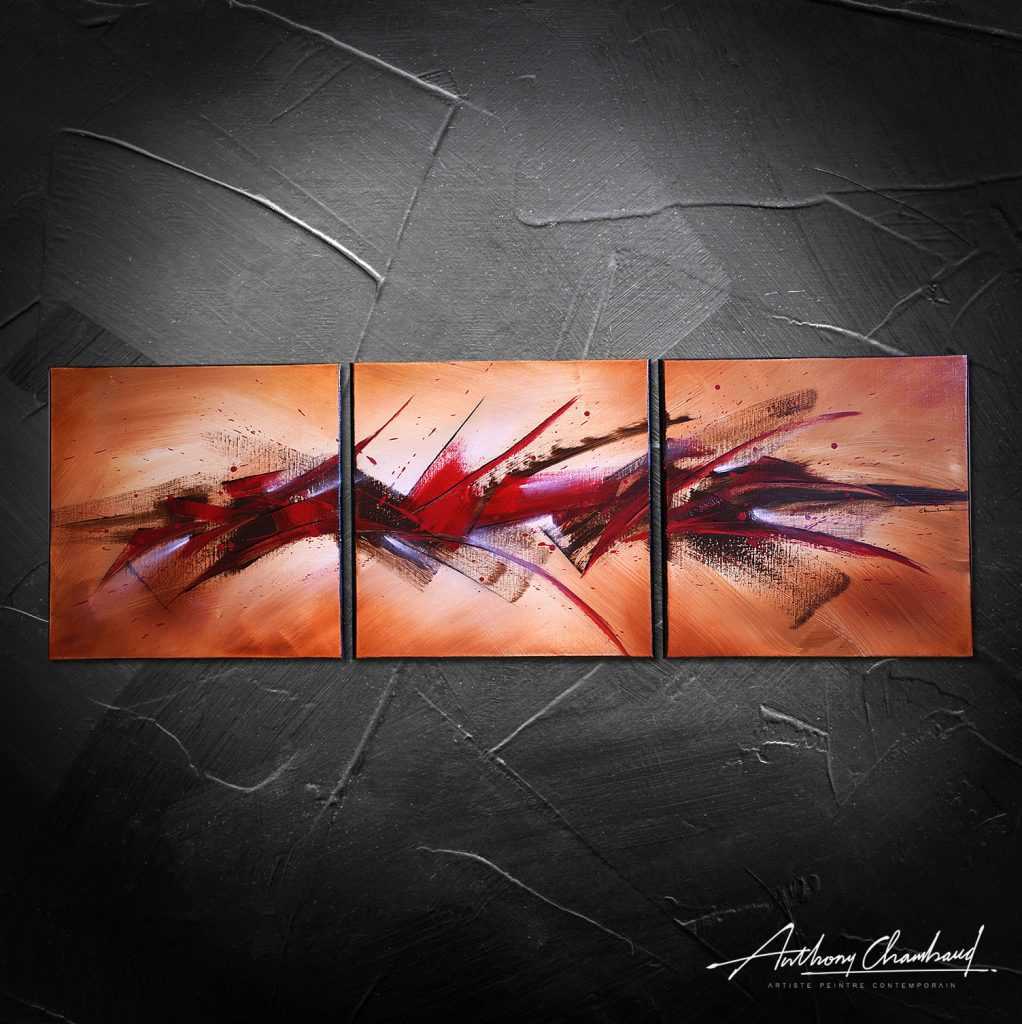Triptyque rouge Akashy