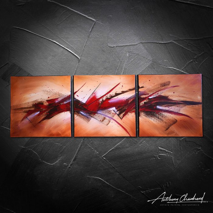 Triptyque rouge Akashy