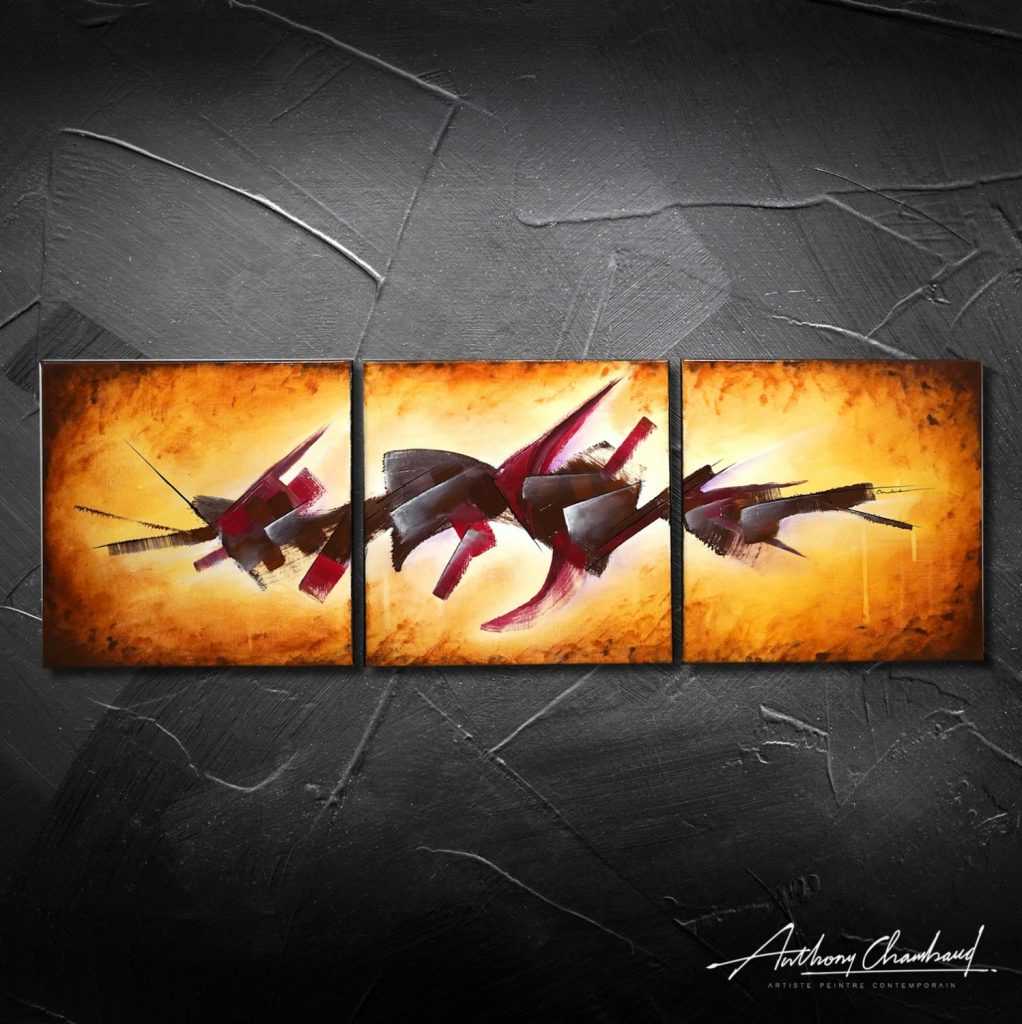 Triptyque rouge Talum