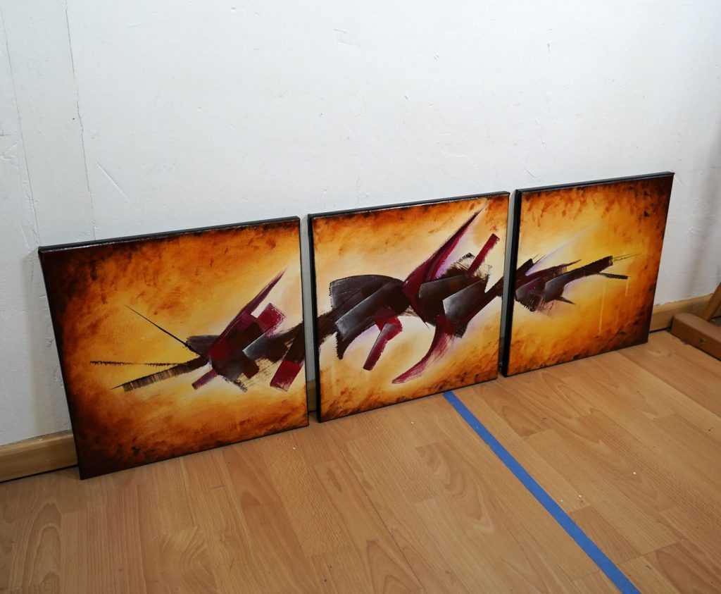 Triptyque rouge Talum