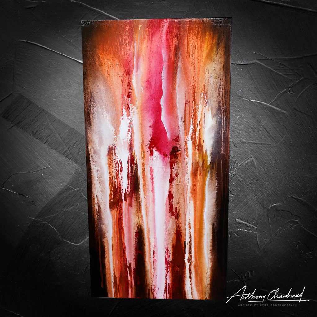 tableau marron rouge