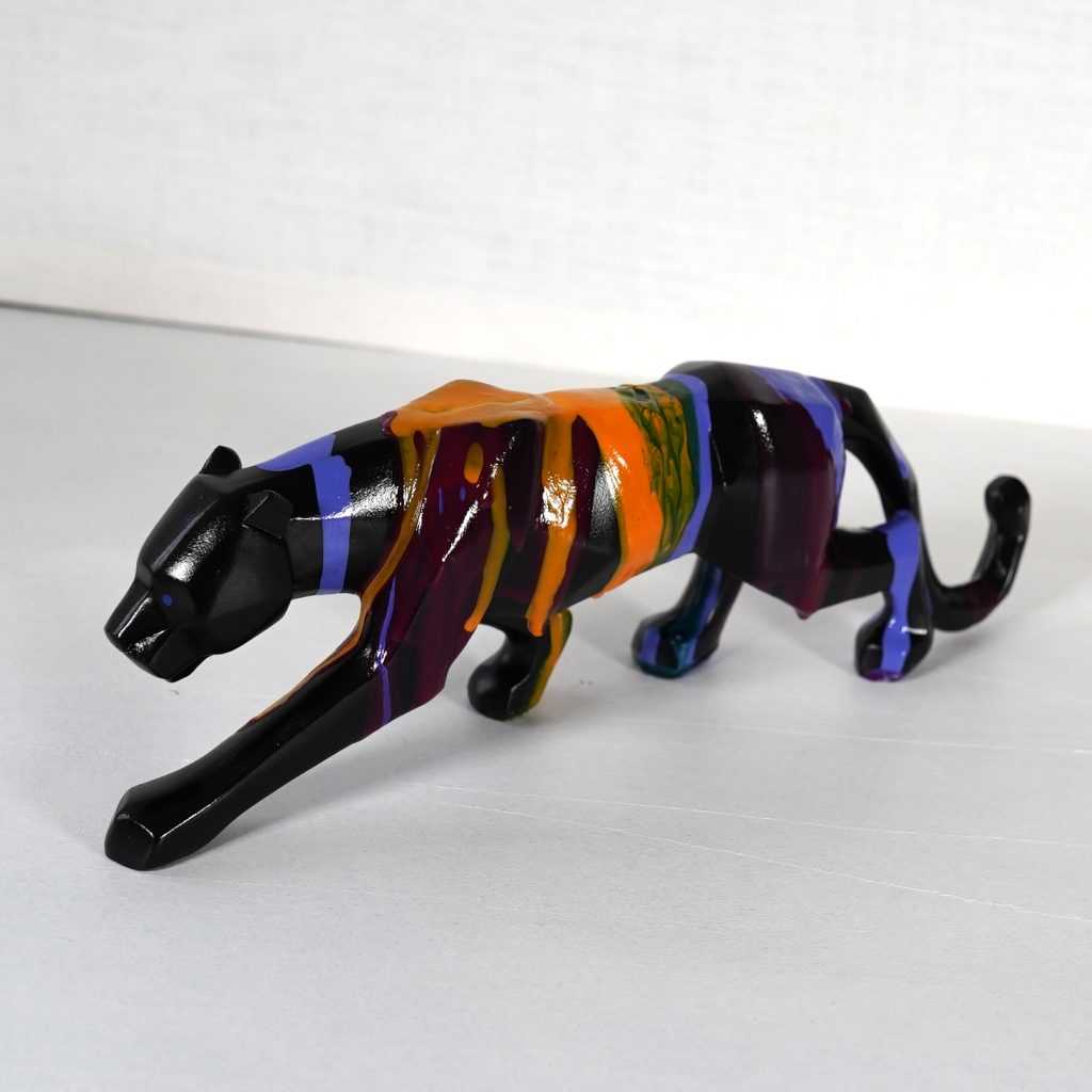 sculpture panthère Popart abstrait