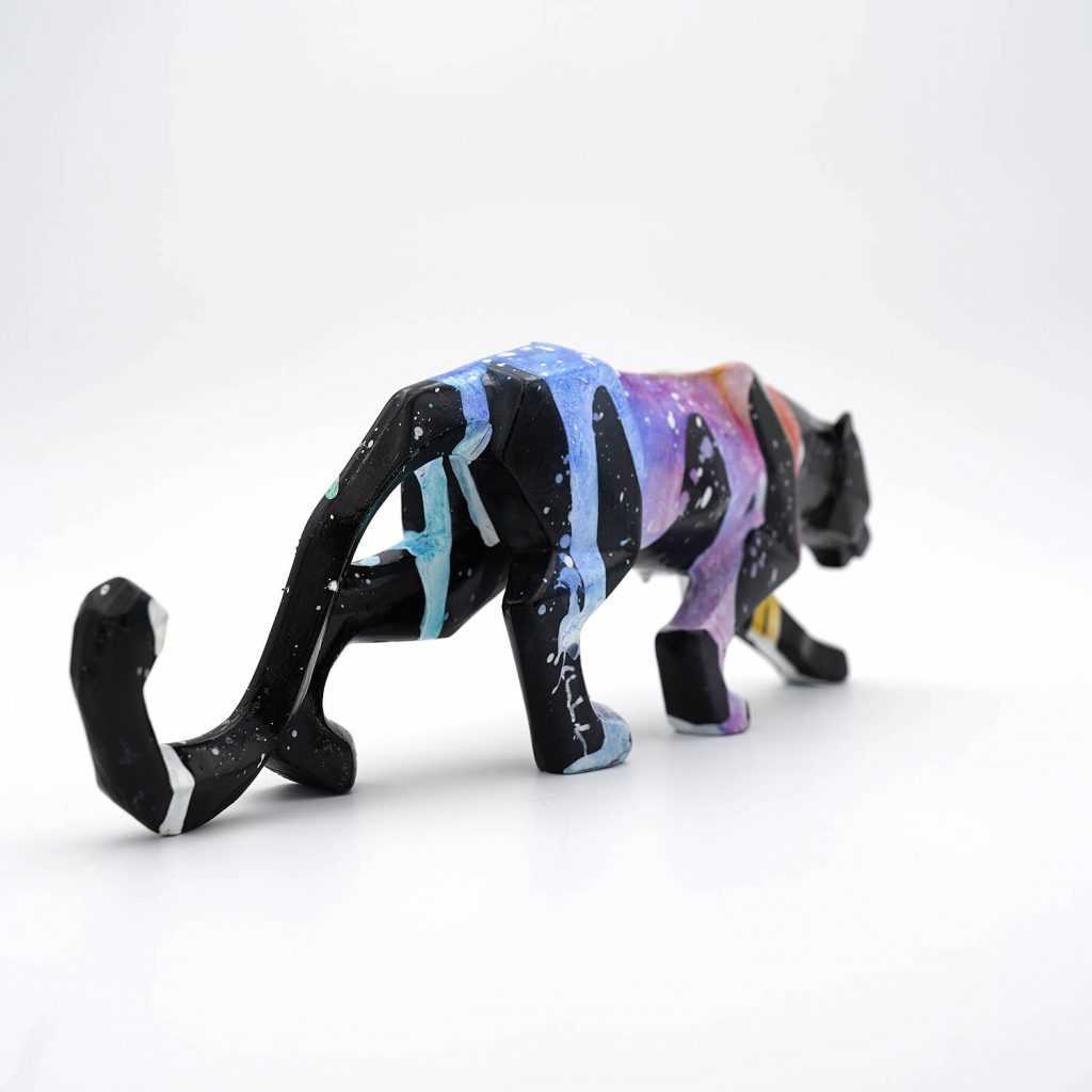 panthère noire sculpture popart moderne